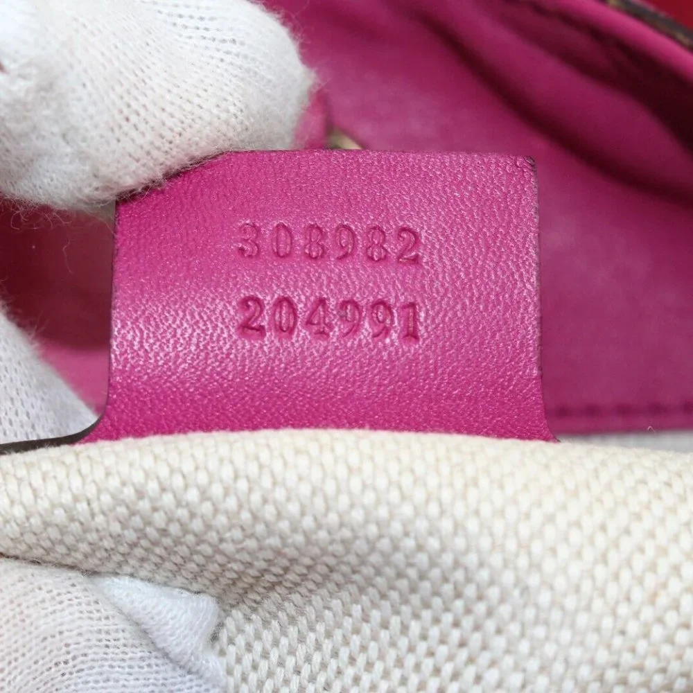 Gucci Patent Pink Soho Fringe Tassel Chain Tote 2way Fuchsia 1GK0104K